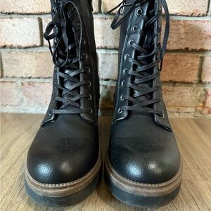 Black Leather Women's Boots